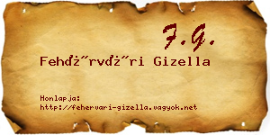 Fehérvári Gizella névjegykártya