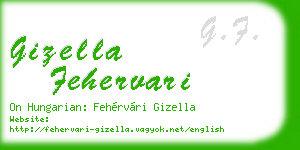 gizella fehervari business card